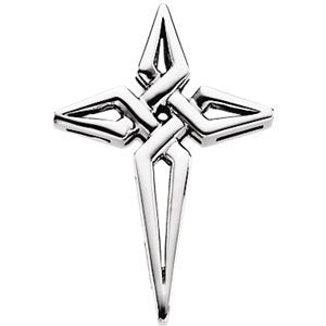 Contemporary Evangelists Cross 14k White Gold Pendant