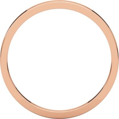 Slim-Profile 1mm Flat Stacking Band, 14k Rose Gold, Size 8