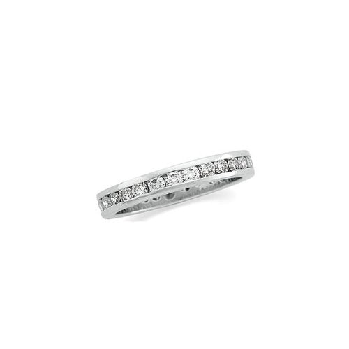 14k White Gold 1 1/4 Cttw Round Diamond Eternity Band