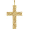 Nugget Cross 14k Yellow Gold Pendant (27X18 MM)