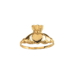 Childrens 14k Yellow Gold Claddagh Ring, Size 5