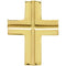 Inlay Greek Cross 14k Yellow Gold Pendant (26.50X20.50 MM)