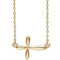 Sideways Cross 14k Yellow Gold Necklace, 18"