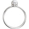 White Freshwater Cultured Pearl Solitaire Ring, Rhodium-Plated 14k White Gold (5.5-6mm) Size 7