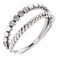 Platinum Rope Trim and Flat Granulated Bead Twin Stacking Ring