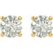 Charles & Colvard Forever Classic Moissanite Solitaire Earrings, 14k Yellow Gold (5MM)