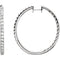 Diamond Inside-Outside Hoop Earrings, 14K White Gold (2 Ctw, Color H-I, Clarity I1 )