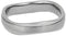 The Men's Jewelry Store (Unisex Jewelry) Wavy Ring 4.5mm Brushed Titanium Comfort-Fit Wedding Band, Size 6