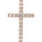 Diamond Petite Cross 14k Rose Gold Pendant (.5 Ctw, G-H Color, I1 Clarity)