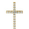 Women's .25 Cttw. Petite Diamond Cross 14k Yellow Gold Necklace, 18"