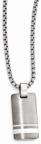Edward Mirell Titanium and Sterling Silver Pendant Necklace, 20"