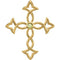 Genuine Peridot Cross 14k Yellow Gold Pendant