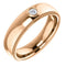 Men's 14k Rose Gold Diamond 6mm Milgrain Band (.06 Ctw, Color G-H, SI2-SI3 Clarity) Size 10