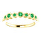 Created Chatham Emerald 7-Stone 3.25mm Ring, 14k Yellow Gold