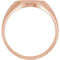 Men's 10k Rose Gold Brushed Hollow Signet Ring (18x16mm)