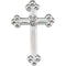 14k White Gold Diamond Cross Lapel Pin