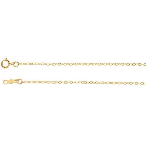 Childrens 14k Yellow Gold Cross Necklace, 16"