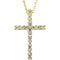 Women's .25 Cttw. Petite Diamond Cross 14k Yellow Gold Necklace, 18"