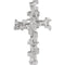 Nugget Rugged Cross 14k White Gold Pendant