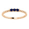 Chatham Created Blue Sapphire Beaded Ring, 14k Rose Gold, Size 6.75