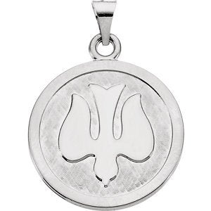 Sterling Silver Holy Spirit Dove Medal (23 MM)