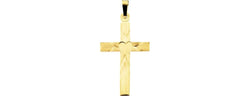 Heart Cross 14k Yellow Gold Pendant