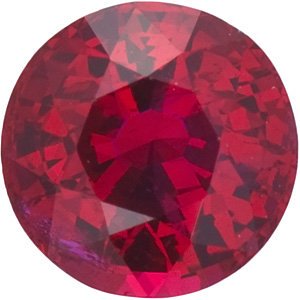 Platinum Round Ruby Disc Pendant