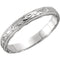 Hand-Engraved Slim-Profile 3mm 14k White Gold Band