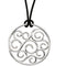 Diamond Circle Filigree Sterling Silver Pendant Necklace, 18" (1/16 Cttw)