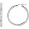 Diamond Channel Set Hoop Earrings, 14k White Gold (1/2 Ctw, Color G-H, Clarity I1)