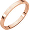 10k Rose Gold 2mm Slim-Profile Flat Band