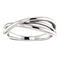 Free-Form Abstract Criss Cross Ring, Rhodium-plated 14k White Gold