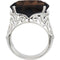 Sterling Silver Filigree Smoky Quartz Ring, Size 10