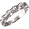 Women's Rhodium-Plated 14k White Gold Bamboo Design 5mm Band, Size 4