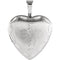 Heart with Dove Cross Satin-Brushed Sterling Silver Locket Pendant (16.25X15.75 MM)