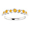 Citrine 7-Stone 3.25mm Ring, Rhodium-Plated 14k White Gold