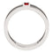 Ruby Baguette Negative Space Ring, Rhodium-Plated 14k White Gold, Size 5.75