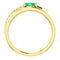 Emerald and Diamond Bypass Ring, 14k Yellow Gold (.125 Ctw, G-H Color, I1 Clarity)