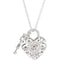 Diamond Triple Heart Pendant Sterling Silver Necklace, 18" (.02 Cttw)