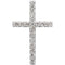 17-Stone Diamond Petite Cross Platinum Pendant (1/6 Ctw, GH Color, I1 Clarity)