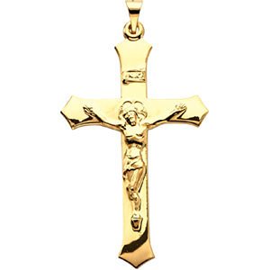 Passion Crucifix 14k Yellow Gold Pendant (39X25.5MM)