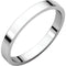 10k White Gold 2.5mm Slim-Profile Flat Band, Size 7.5