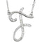 Sterling Silver Alphabet Initial Letter F Diamond Necklace, 17" (1/10Ct, GH Color, I1)