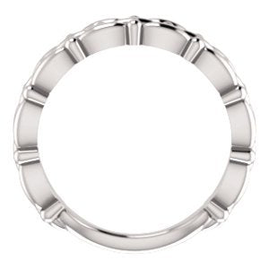 Platinum Multi-Row Stackable Ring, Size 8.25