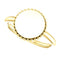 Engrave-able Beaded Signet Ring, 14k Yellow Gold, Size 7.5