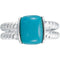 Sterling Silver Turquoise Twisted Ring, Size 7