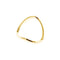 14k Yellow Gold V-Shape African Wedding Band, Size 6