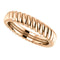 14k Rose Gold 3.75mm Comfort-Fit Rope Pattern Band