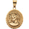 14k Yellow Gold Face of Jesus (ECCE HOMO) Pendant (25x23 MM)