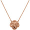 Fashion Clover Necklace in 14k Rose Gold, 18"